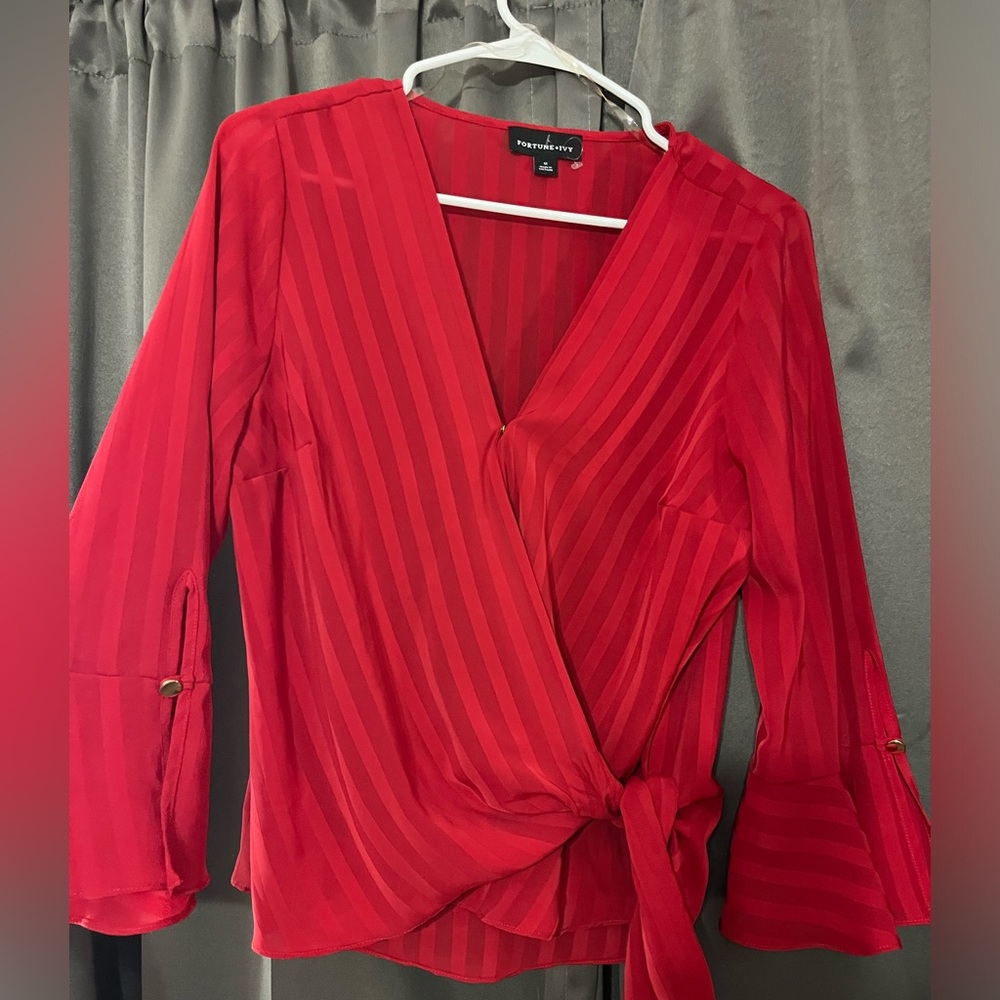 Beautiful red blouse! Size M 🍁